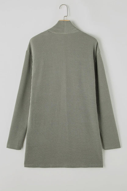 Textured Open Front Long Sleeve Cover Up Carauana Store