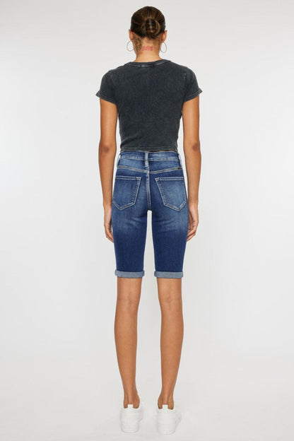 Kancan Full Size Cat's Whiskers Button Fly Denim Shorts Carauana Store