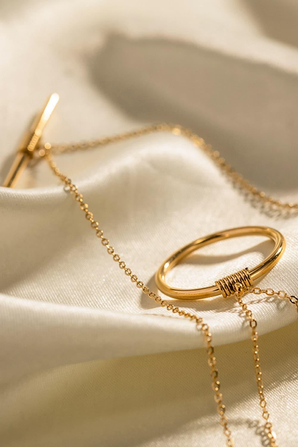 Double-Layered Stainless Steel Necklace Carauana Store