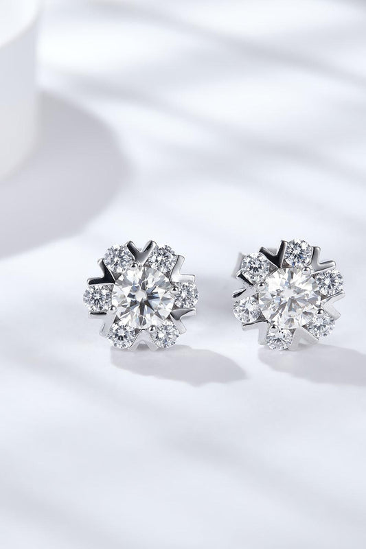 925 Sterling Silver Moissanite Stud Earrings Carauana Store