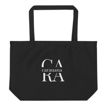 CARAUANA Large organic tote bag Black