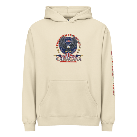 Sweat à capuche unisexe CaRaUaNa en coton beige