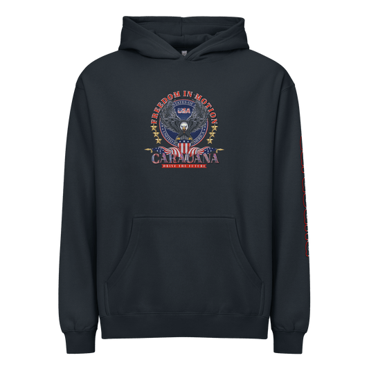 CaRaUaNa Unisex Hoodie Navy Cotton CaRaUaNa Fashion