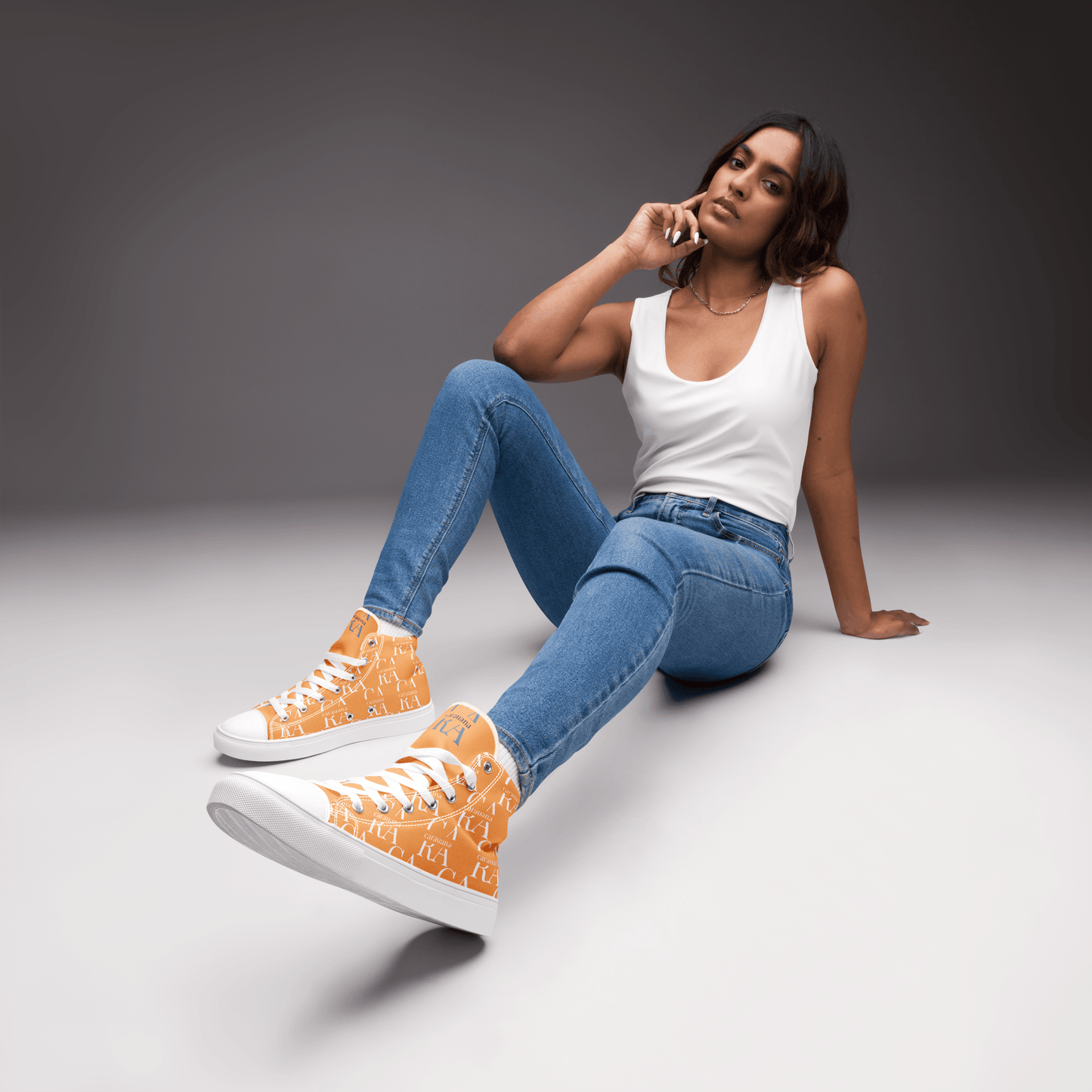 CARAUANA Hip Hop canvas shoes Orange Branded