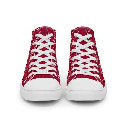 womens-high-top-canvas-shoes-RED