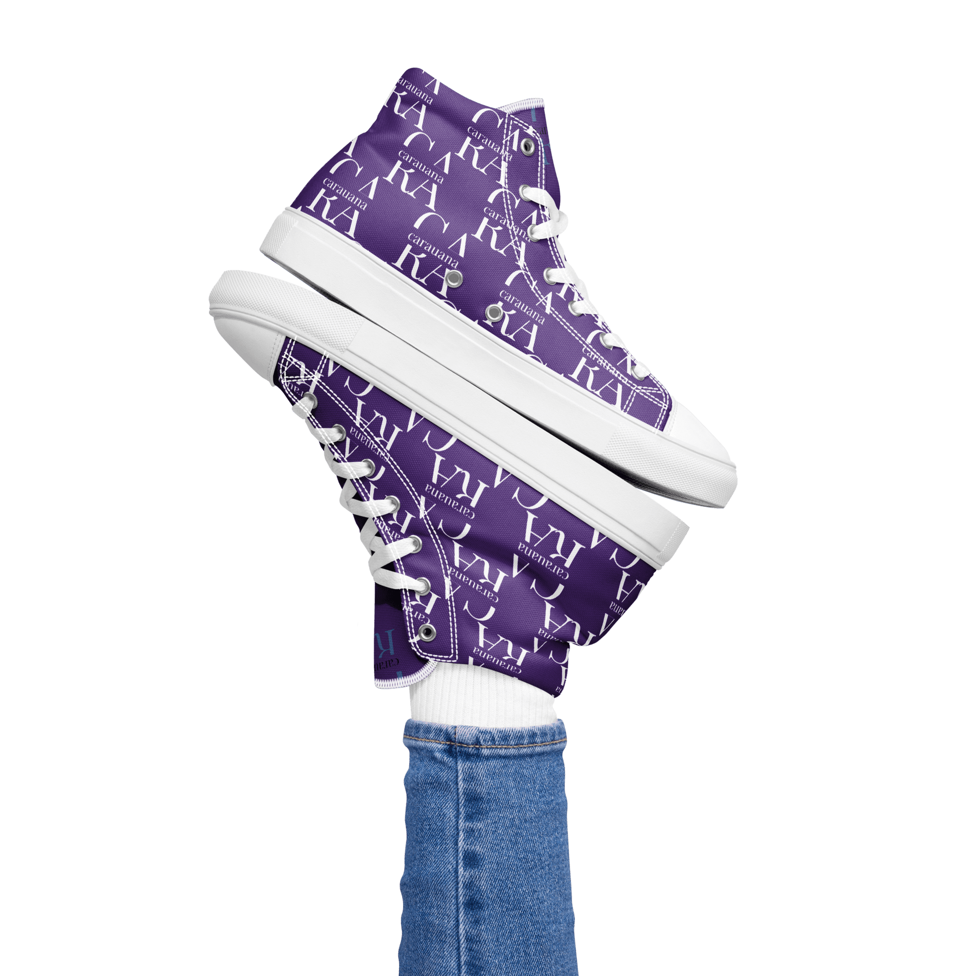 CARAUANA Hip Hop canvas shoes violet Branded