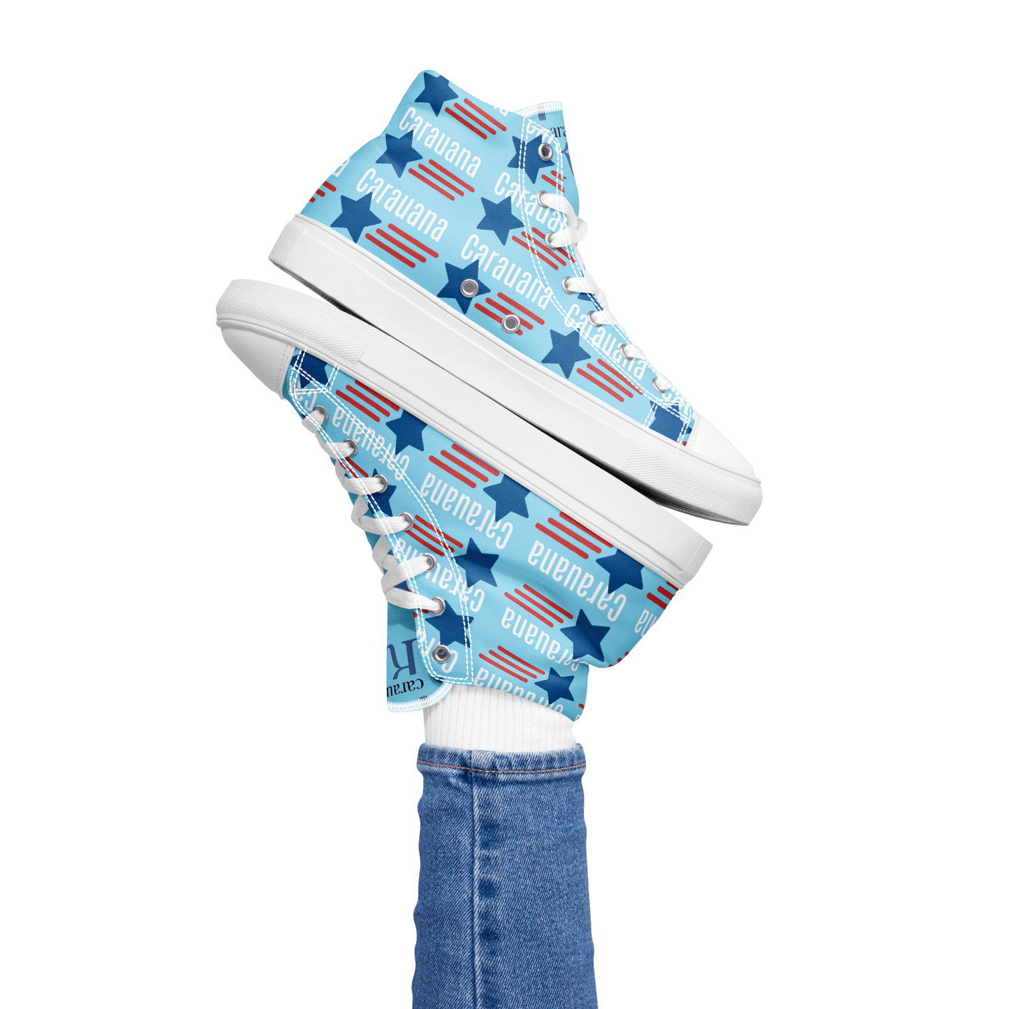 CARAUANA Hip Hop canvas shoes sky blue USA